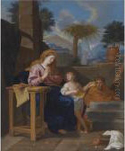 The Holy Family Oil Painting by Charles Lebrun