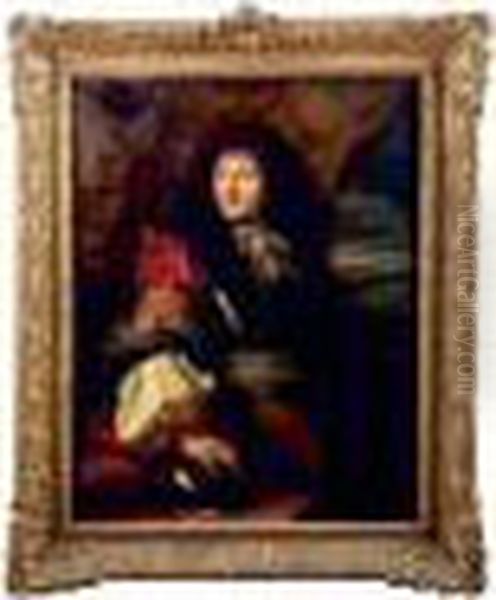 Portrait De Louis Xiv Oil Painting by Charles Lebrun