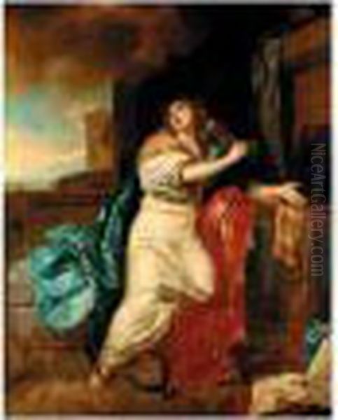 The Penitent Magdalene Oil Painting by Charles Lebrun