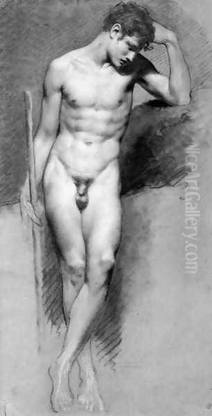 Male Nude Standing2 Oil Painting by Pierre-Paul Prud'hon