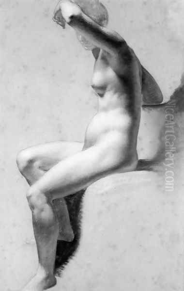 Female Nude Raising Her Arm4 Oil Painting by Pierre-Paul Prud'hon