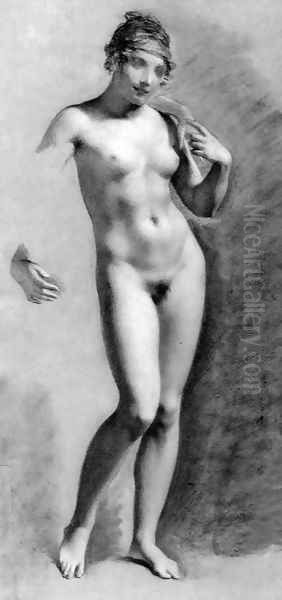 Standing Female Nude Oil Painting by Pierre-Paul Prud'hon