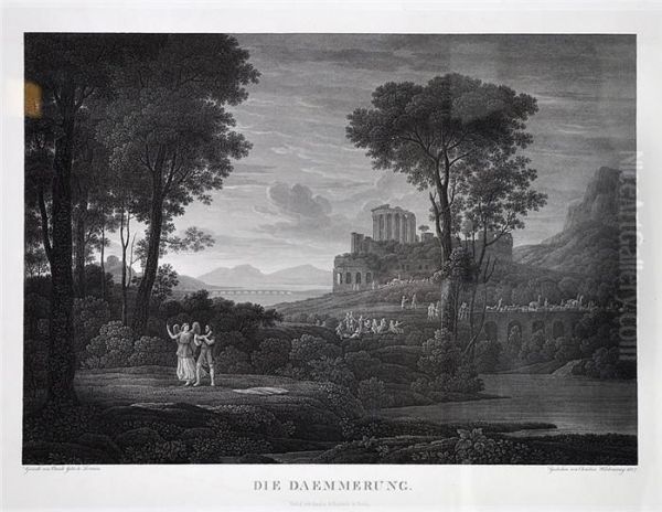 Die Daemmerung Oil Painting by Claude Lorrain (Gellee)