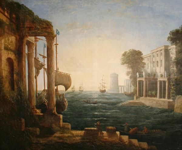 The Embarkation Of The Queen Of Sheba Oil Painting by Claude Lorrain (Gellee)