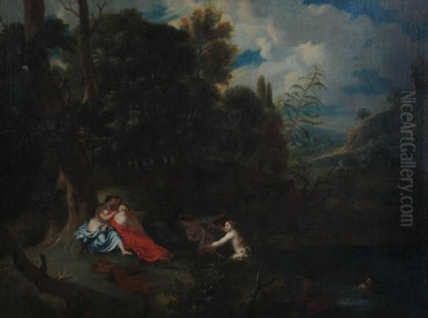 Diana En Nimfen In Landschap Oil Painting by Claude Lorrain (Gellee)