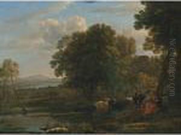 Evening Landscape With Mercury And Battus Oil Painting by Claude Lorrain (Gellee)