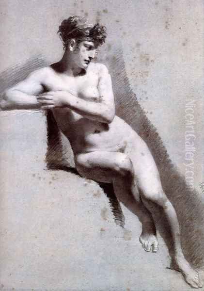 Female Nude Leaning2 Oil Painting by Pierre-Paul Prud'hon