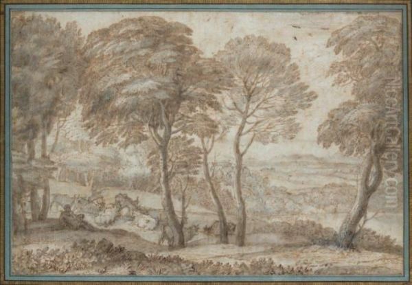 Paysage Classique Oil Painting by Claude Lorrain (Gellee)