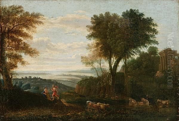 Mercury And Argus Oil Painting by Claude Lorrain (Gellee)