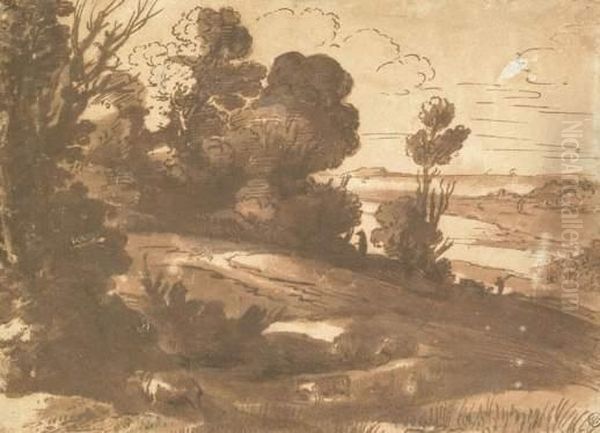 Paysage De Campagne Oil Painting by Claude Lorrain (Gellee)