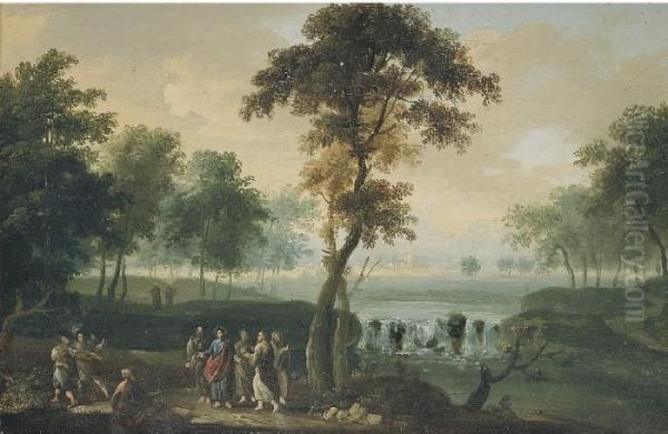 Gesu Predica Agli Apostoli Oil Painting by Claude Lorrain (Gellee)