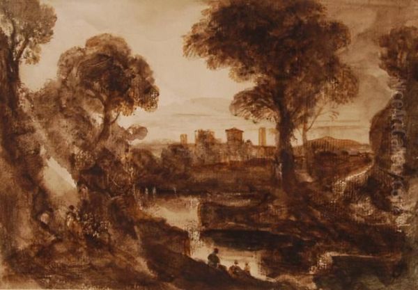 Untitled Oil Painting by Claude Lorrain (Gellee)