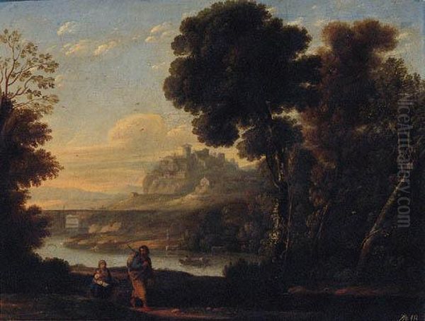 The Rest On The Flight Into Egypt Oil Painting by Claude Lorrain (Gellee)