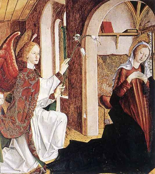 Annunciation 1465-70 Oil Painting by Michael Pacher