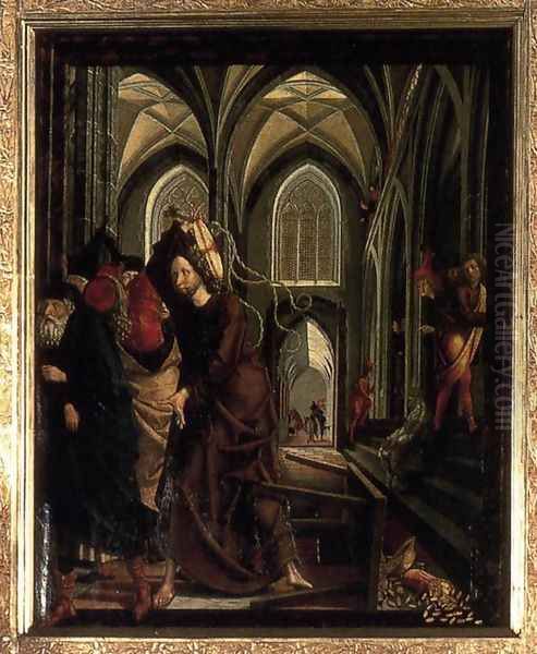 St Wolfgang Altarpiece- Purification of the Temple (2) 1479-81 Oil Painting by Michael Pacher