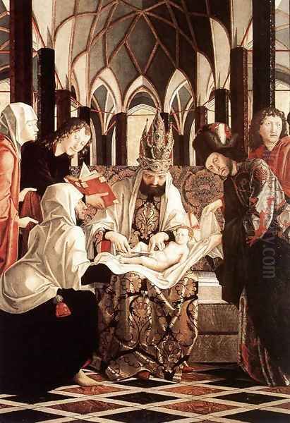 St Wolfgang Altarpiece: Circumcision Oil Painting by Michael Pacher