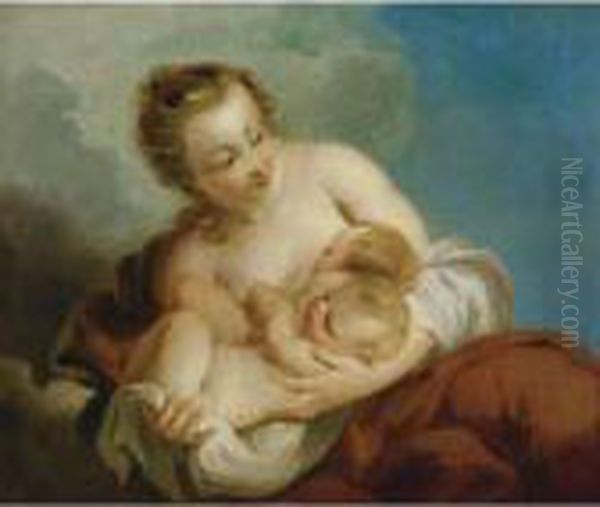 Fecundity Oil Painting by Francois Lemoine (see Lemoyne)