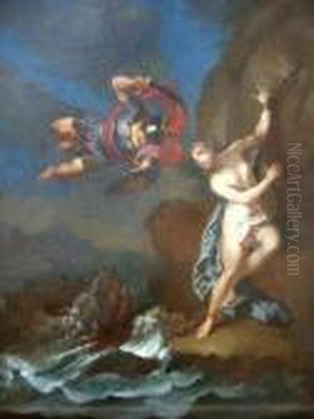 Perseus And Andromeda Oil Painting by Francois Lemoine (see Lemoyne)