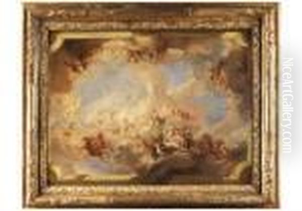 Gotterhimmel Oil Painting by Francois Lemoine (see Lemoyne)