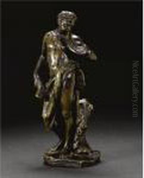 French, Circa 1800
 

 
 A Bronze Figure Of A Satyr Playing A Horn Oil Painting by Francois Lemoine (see Lemoyne)