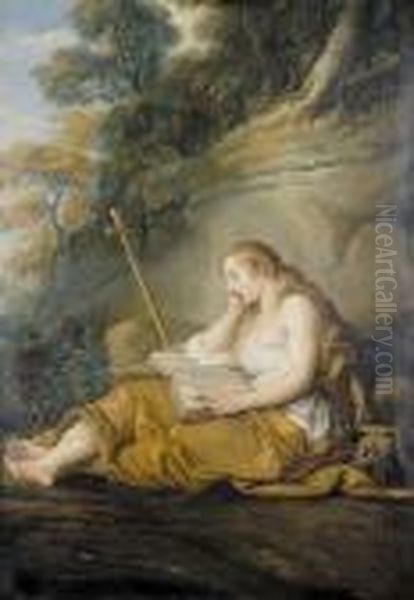 Penitent Magdalene Oil Painting by Francois Lemoine (see Lemoyne)