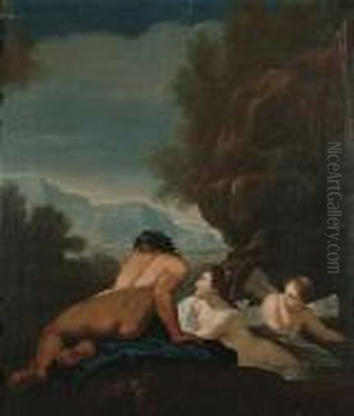 Hylas And The Naiads Oil Painting by Francois Lemoine (see Lemoyne)