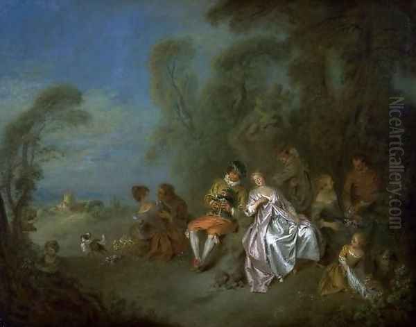 Fete Champetre 2 Oil Painting by Jean-Baptiste Joseph Pater