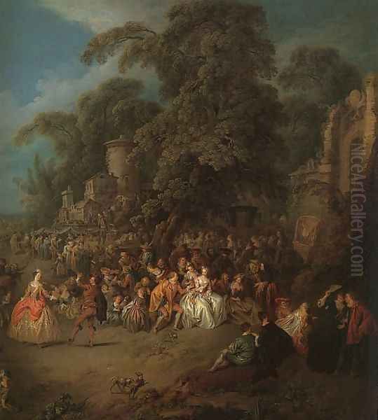 The Fair at Bezons Oil Painting by Jean-Baptiste Joseph Pater