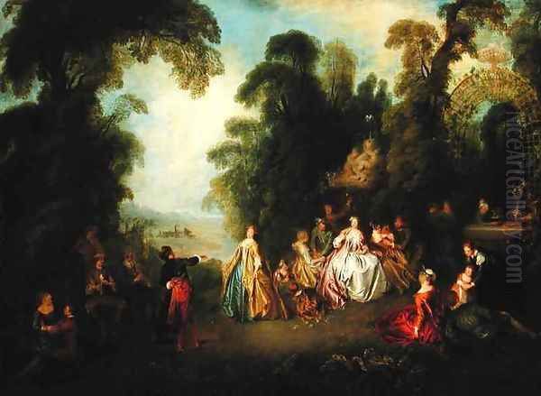 The Dance, c.1730 Oil Painting by Jean-Baptiste Joseph Pater