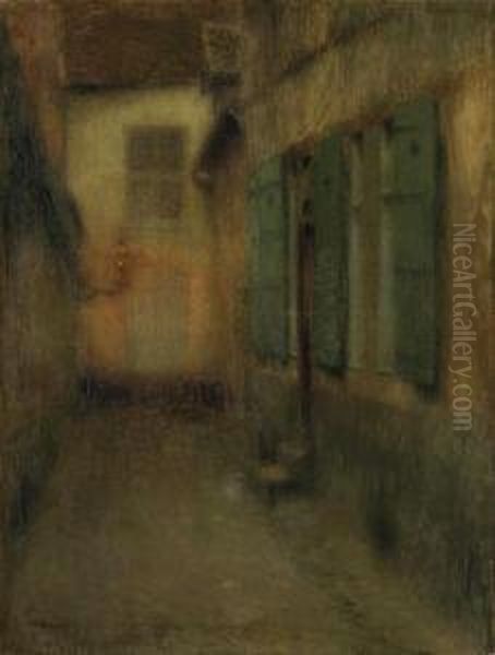 La Ruelle, Beauvais Oil Painting by Henri Eugene Augustin Le Sidaner