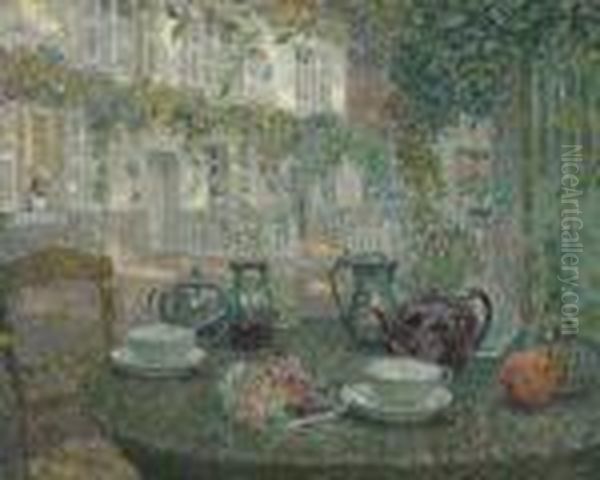 La Table De Pierre Oil Painting by Henri Eugene Augustin Le Sidaner