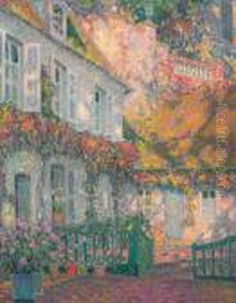 La Maison, Le Matin Oil Painting by Henri Eugene Augustin Le Sidaner