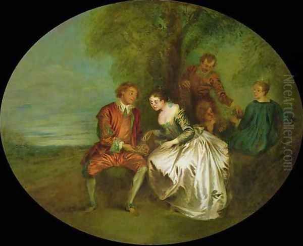 The Birdnester Oil Painting by Jean-Baptiste Joseph Pater