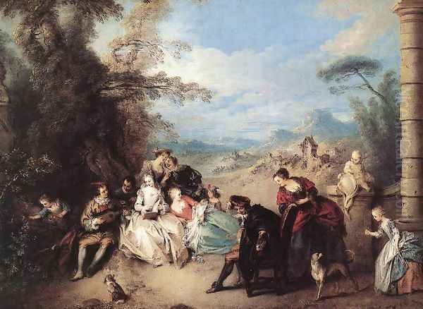 Concert Champetre Oil Painting by Jean-Baptiste Joseph Pater