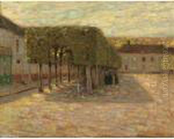 Les Arbres Tailles Oil Painting by Henri Eugene Augustin Le Sidaner