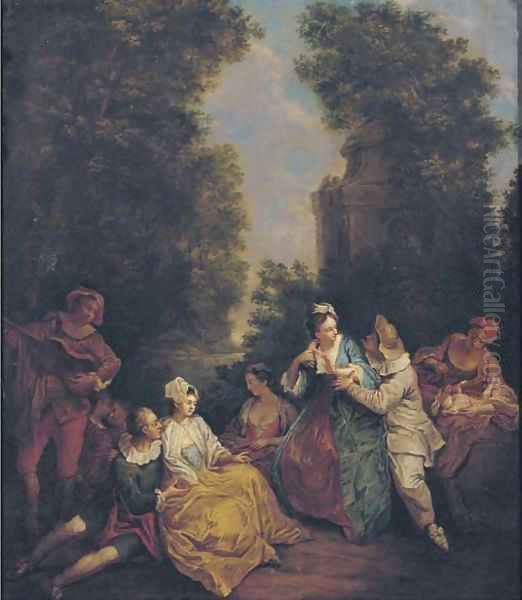 A fete champetre 4 Oil Painting by Jean-Baptiste Joseph Pater