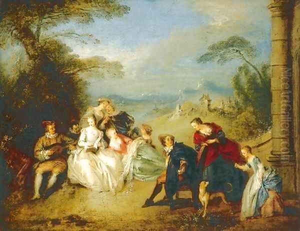 Concert Champetre 3 Oil Painting by Jean-Baptiste Joseph Pater