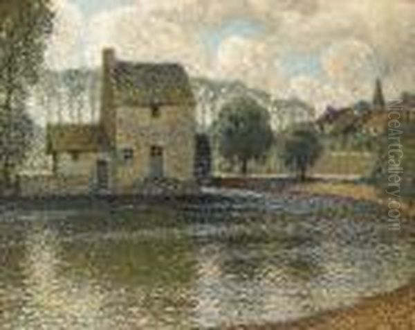 Moulin Gris, Montreuil-bellay Oil Painting by Henri Eugene Augustin Le Sidaner