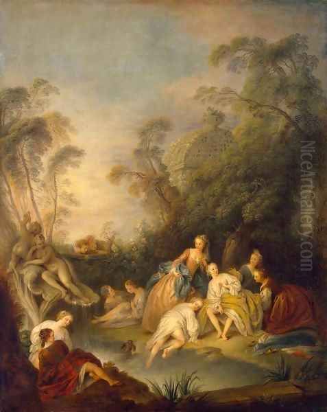 Les Baigneuses (The Bathers) Oil Painting by Jean-Baptiste Joseph Pater