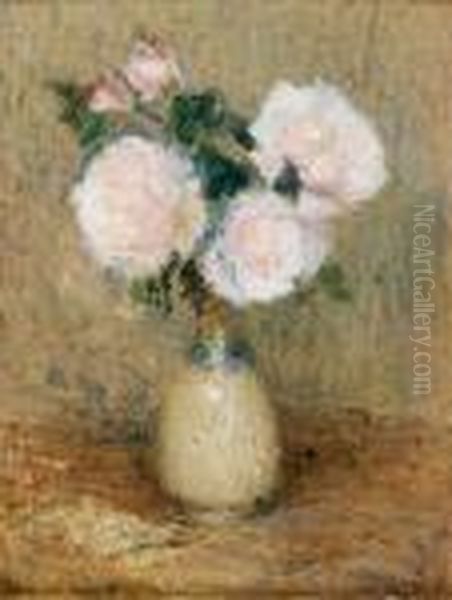 Les Roses De Gerberoy Oil Painting by Henri Eugene Augustin Le Sidaner