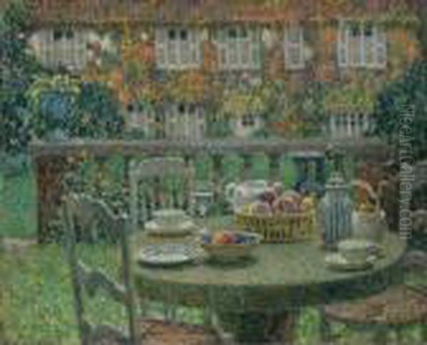 La Table D'automne Oil Painting by Henri Eugene Augustin Le Sidaner