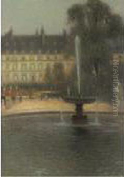 Les Tuilleries Oil Painting by Henri Eugene Augustin Le Sidaner