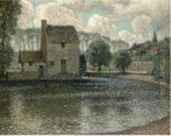 Le Moulin Gris, Montreuil-bellay Oil Painting by Henri Eugene Augustin Le Sidaner