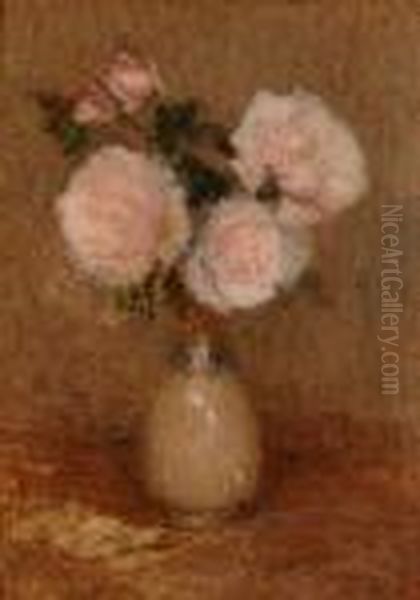 Roses De Gerberoy Oil Painting by Henri Eugene Augustin Le Sidaner