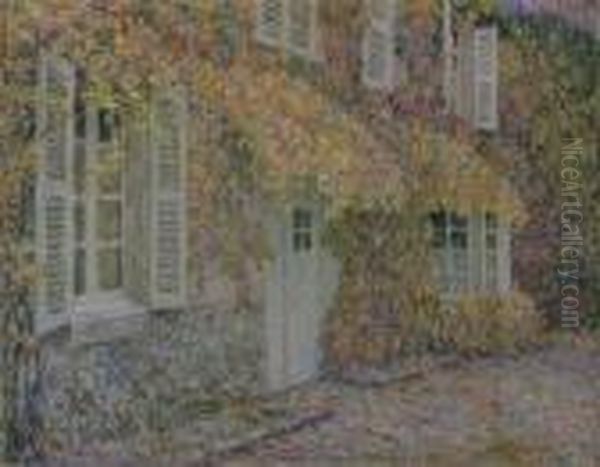 La Maison De L'automne Oil Painting by Henri Eugene Augustin Le Sidaner