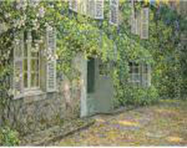 La Maison De L'ete Oil Painting by Henri Eugene Augustin Le Sidaner