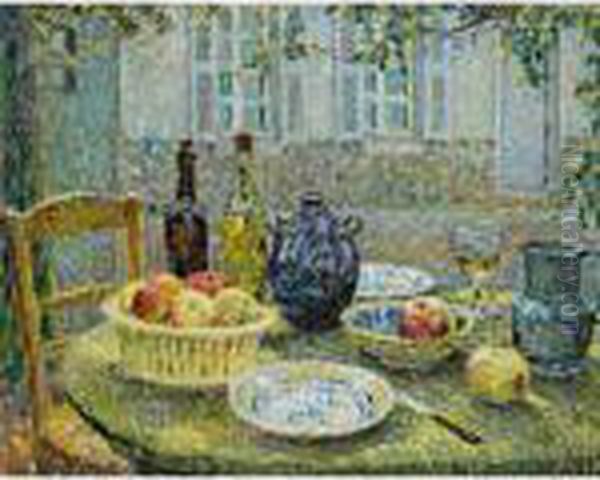 La Table De Pierre Oil Painting by Henri Eugene Augustin Le Sidaner