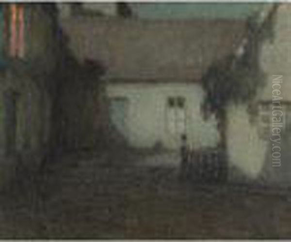 La Maison De La Nuit Oil Painting by Henri Eugene Augustin Le Sidaner