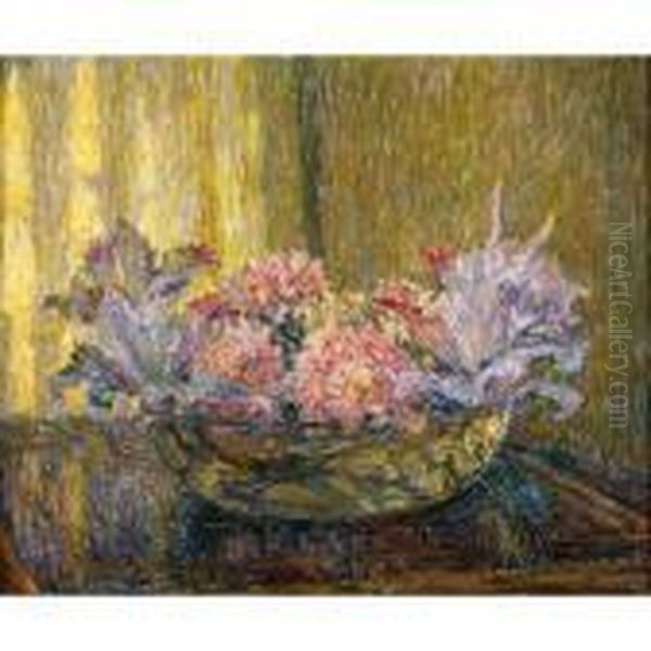 Bouquet De Fleurs Oil Painting by Henri Eugene Augustin Le Sidaner