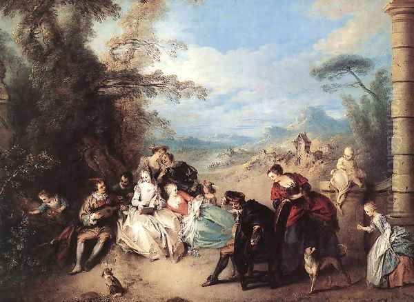 Concert Champetre 2 Oil Painting by Jean-Baptiste Joseph Pater